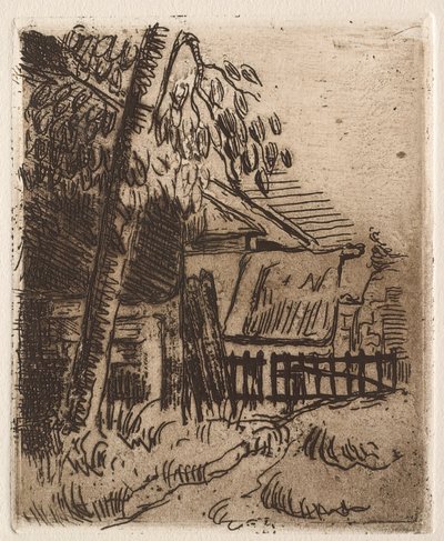 Maisema Auversissa, 1873 tekijältä Paul Cézanne