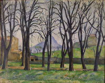 Jas de Bouffanin kastanjapuut talvella tekijältä Paul Cézanne