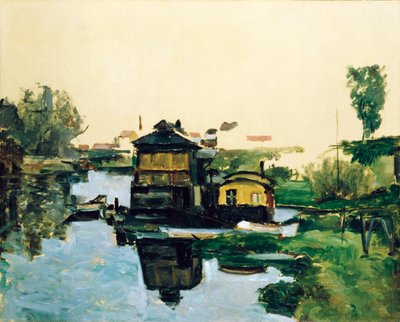 Kelluvat talot joella tekijältä Paul Cézanne