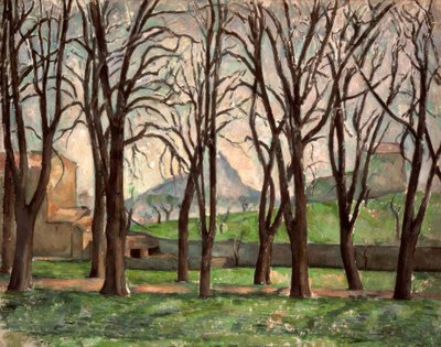 Jas de Bouffan kastanjapuut talvella tekijältä Paul Cézanne