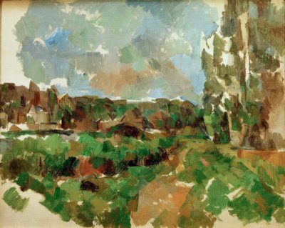 Maisema joen varrella tekijältä Paul Cézanne