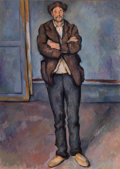 Talonpoika seisoo kädet ristissä tekijältä Paul Cézanne