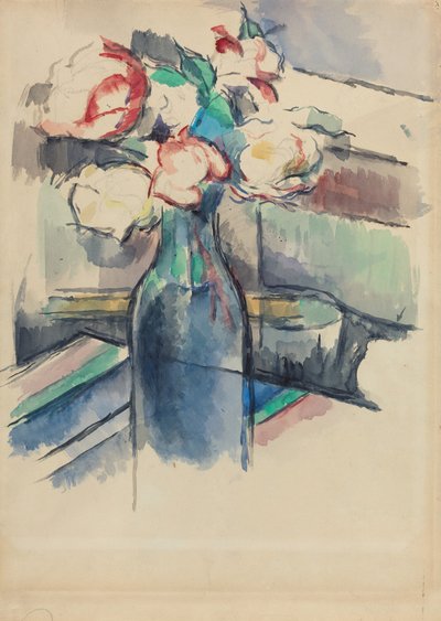 Ruusuja pullossa [recto] tekijältä Paul Cézanne