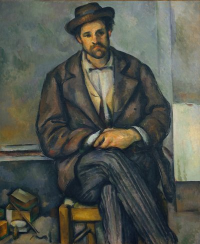 Istuva talonpoika, n. 1892-96. tekijältä Paul Cézanne