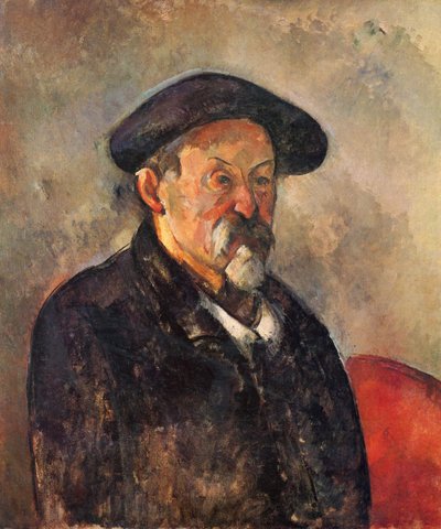 Omakuva baskerihatun kanssa tekijältä Paul Cézanne