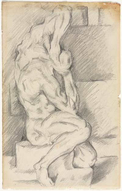 Luonnos anatomisesta veistoksesta (recto) tekijältä Paul Cézanne