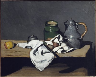 Asetelma vedenkeittimellä - öljy kankaalle tekijältä Paul Cézanne