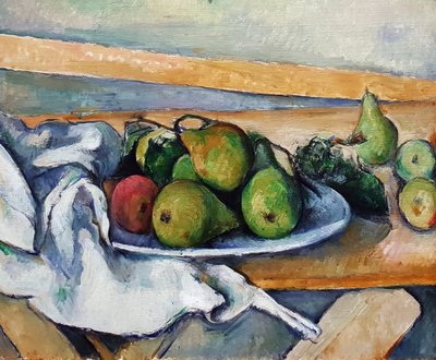 Asetelma päärynöiden kanssa tekijältä Paul Cézanne