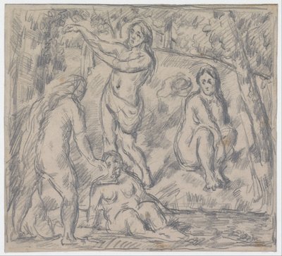 Tutkimus neljästä naisesta uimassa tekijältä Paul Cézanne