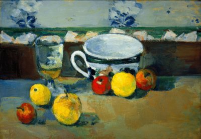 Tasse, Glas und Früchte II tekijältä Paul Cézanne