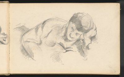 Taiteilijan poika nojaa kyynärpäähän, n. 1887. tekijältä Paul Cézanne