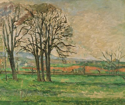 Paljaat puut Jas de Bouffanissa, 1885-1886 tekijältä Paul Cézanne