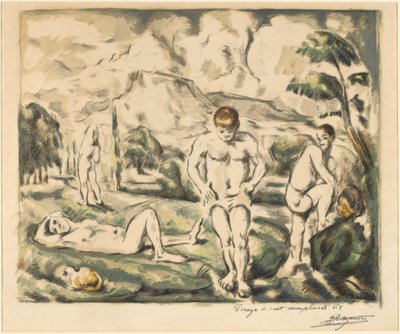 The Bathers (iso lautanen) tekijältä Paul Cézanne