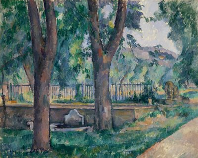 Uima-allas Jas de Bouffanissa, n. 1885-86. tekijältä Paul Cézanne