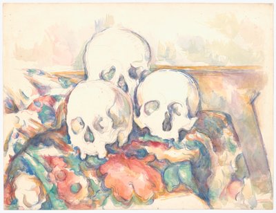Kolme pääkalloa tekijältä Paul Cézanne