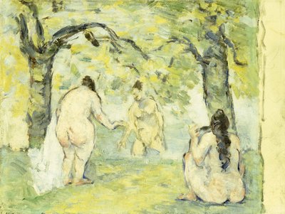 Kolme uimaria, 1875-77 tekijältä Paul Cézanne