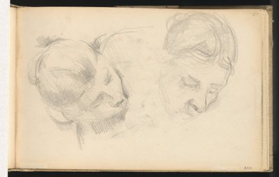 Kaksi naisten päätä tekijältä Paul Cézanne