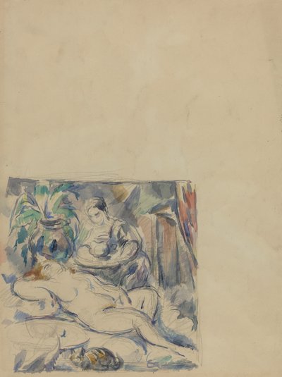 Herääminen [verso], c. 1880. tekijältä Paul Cézanne