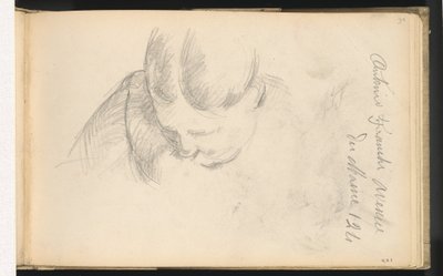 Nainen nojaa eteenpäin tekijältä Paul Cézanne