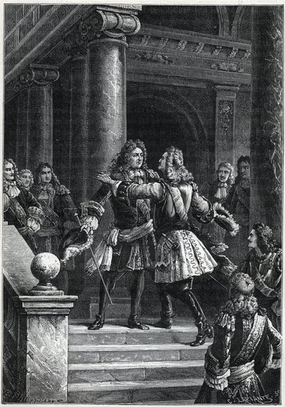 Rastattin rauhansopimus - Savoyn prinssi Eugene ja marsalkka de Villars (vastakkaisten joukkojen komentajat Espanjan perintösodassa) - Espanjan perintösota (1701-1714) - Rastattin rauhansopimus - Marechal de Villarsin ja Eugene de:n tapaaminen Savoie tekijältä Paul Dominique Philippoteaux