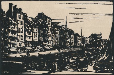 "Honfleur - The Old Basin", 1919 tekijältä Paul Elie Gernez