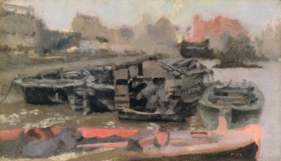 Veneet kiinnitetty Thamesiin tekijältä Paul Fordyce Maitland