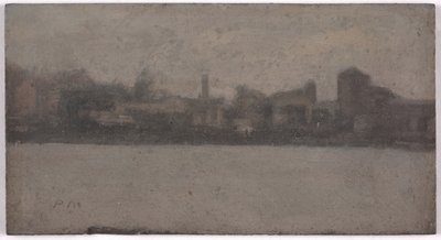 Thames Batterseassa (öljy akatemian laudalle) tekijältä Paul Fordyce Maitland