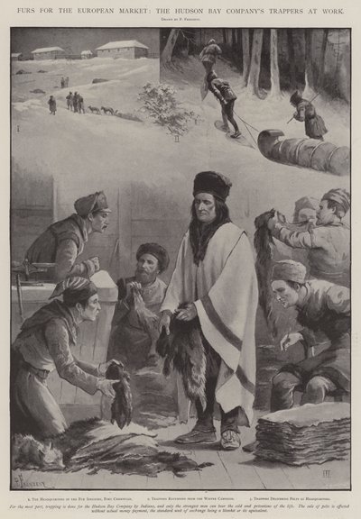 Turkikset Euroopan markkinoille, Hudson Bay Companyn Trappers at Work tekijältä Paul Frenzeny