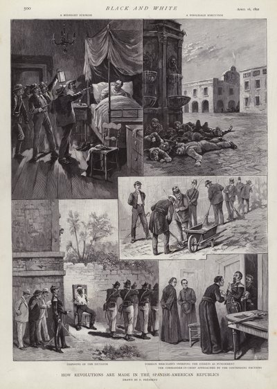 Vallankumoukset Latinalaisessa Amerikassa (litho) tekijältä Paul Frenzeny