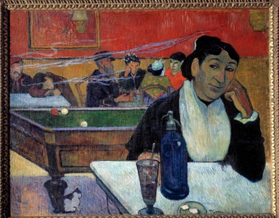 Kahvilassa (Arles) Paul Gauguinin (1848-1902) maalaus 1888 Moskova. Pushkinin museo tekijältä Paul Gauguin