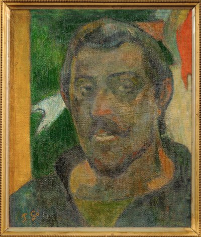 Autoportrait avec Ondine - Omakuva Undinen kanssa (maalaus kankaalle) tekijältä Paul Gauguin