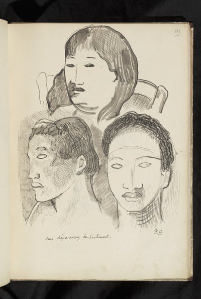 Ennen ja jälkeen - piirustus "Ei vailla tunnetta" tekijältä Paul Gauguin