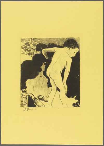 Badende in der Bretagne, aus der "Volpini Suite: Dessins lithographiques" tekijältä Paul Gauguin