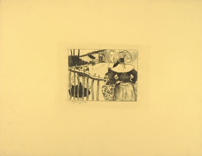 Bretonilaiset naiset aidan takana tekijältä Paul Gauguin