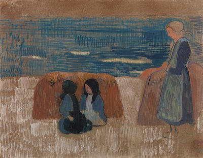 Bretagnelaiset naiset meren rannalla tekijältä Paul Gauguin