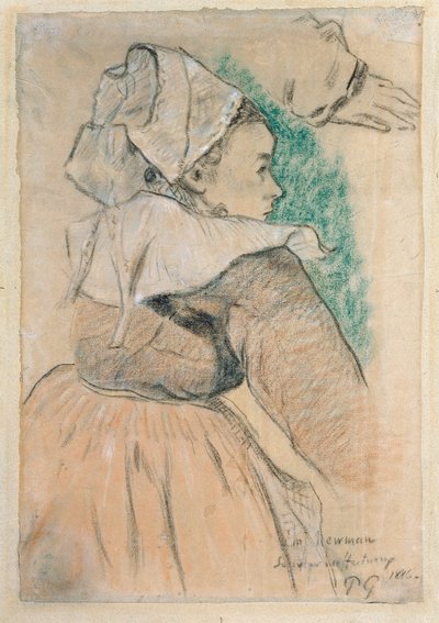 Bretonilainen nainen oikeassa profiilissa, 1886 tekijältä Paul Gauguin