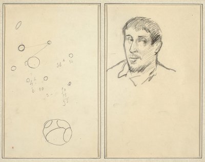 Ympyrät ja numerot; Omakuva [suoraan] tekijältä Paul Gauguin