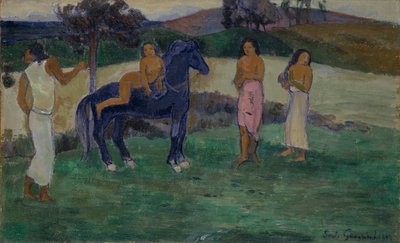 Sävellys hahmoilla ja hevosella, 1902. tekijältä Paul Gauguin