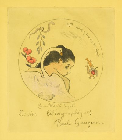 Entwurf für einen Porzellanteller tekijältä Paul Gauguin