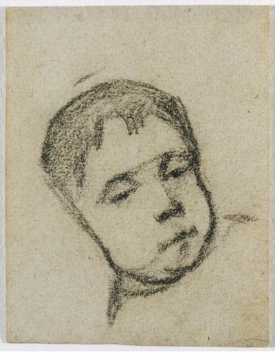 Emil Gauguin lapsena, pää tyynyllä, noin 1875-76 (musta värikynä). tekijältä Paul Gauguin