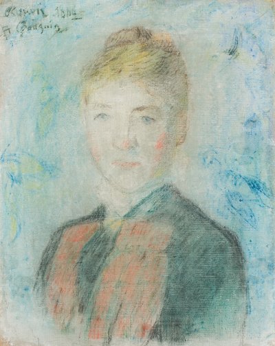 Ranskalainen:  Manthey, Portrait de Sophie Margrethe Manthey Mlle S. Manthey Mlle S. Manthey tekijältä Paul Gauguin