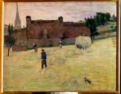 Paul Gauguinin (1848-1903) maalaus Hay in Bretagnessa 1888 su. 0,73 x 0,92 m Pariisi, musee d