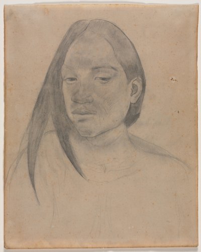 Tahitilaisen naisen pää tekijältä Paul Gauguin