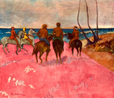 Ratsumiehet rannalla, 1902, 1937. tekijältä Paul Gauguin