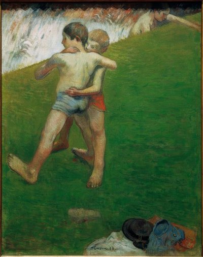 Nuoret painijat - Brittany tekijältä Paul Gauguin