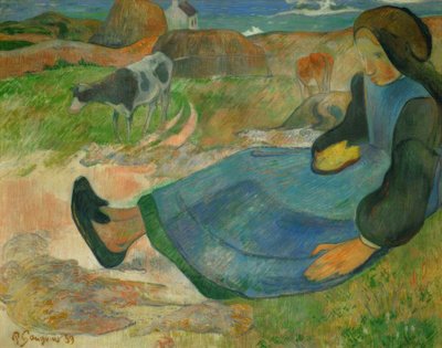 La Gardeuse de vaches, tai Jeune Bretonne tekijältä Paul Gauguin