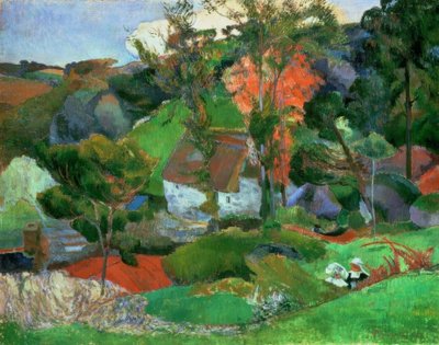 La femme à la cruche, ou Paysage à Pont-Aven tekijältä Paul Gauguin