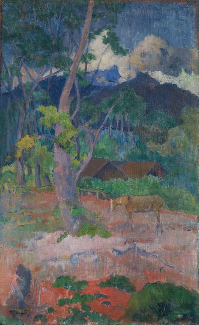 Paisatge amb un cavall finlandès tekijältä Paul Gauguin
