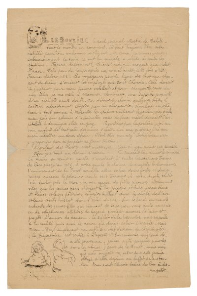 Le sourire: Journal sérieux, 21. elokuuta 1899. tekijältä Paul Gauguin