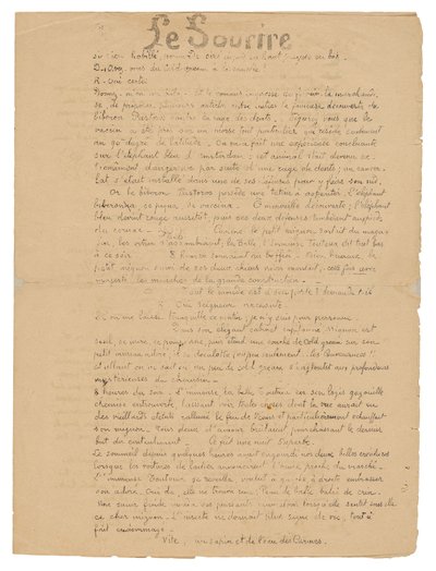 Le sourire: Journal sérieux, 19. syyskuuta 1899. tekijältä Paul Gauguin